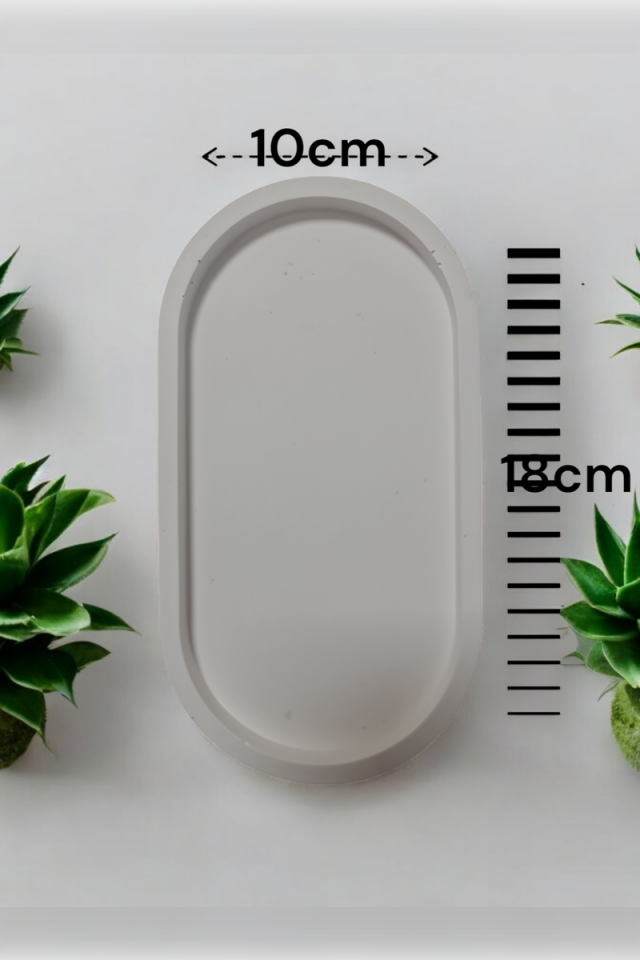 3lü Oval Tepsi Seti Beyaz