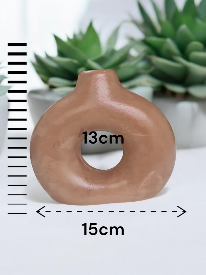 Bohem Halka Vazo Kahverengi