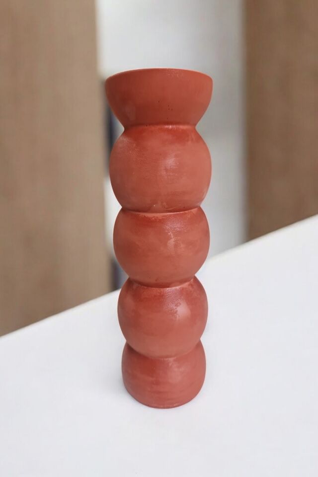 Yuvarlak Vazo Kiremit Rengi