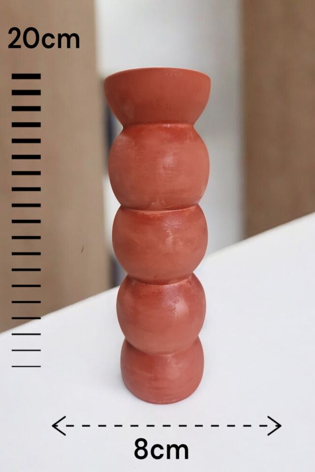 Yuvarlak Vazo Kiremit Rengi