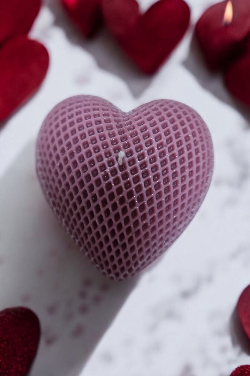 Yatay Kalp Mürdüm Mum