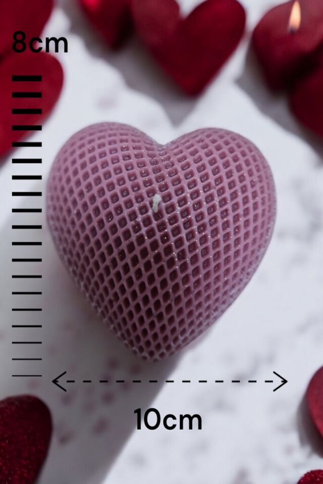 Yatay Kalp Mürdüm Mum