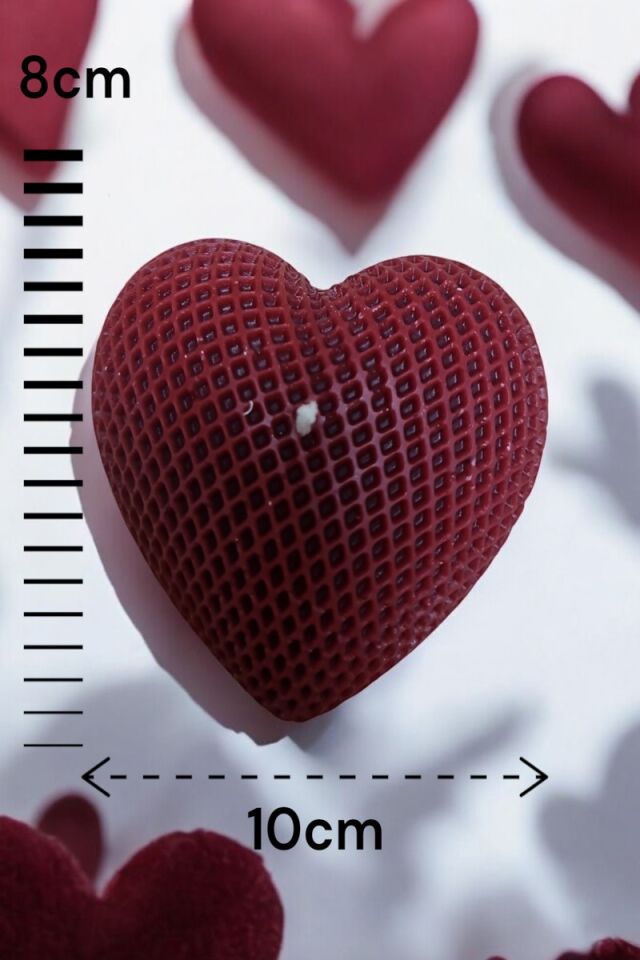 Yatay Kalp Bordo Mum