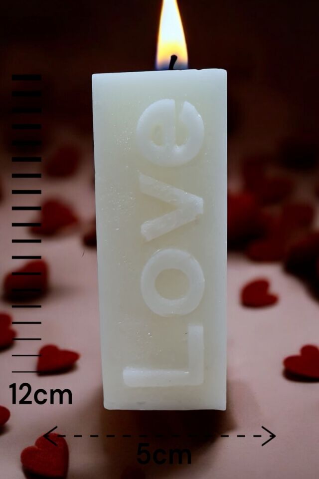 Dikey Love Beyaz Mum