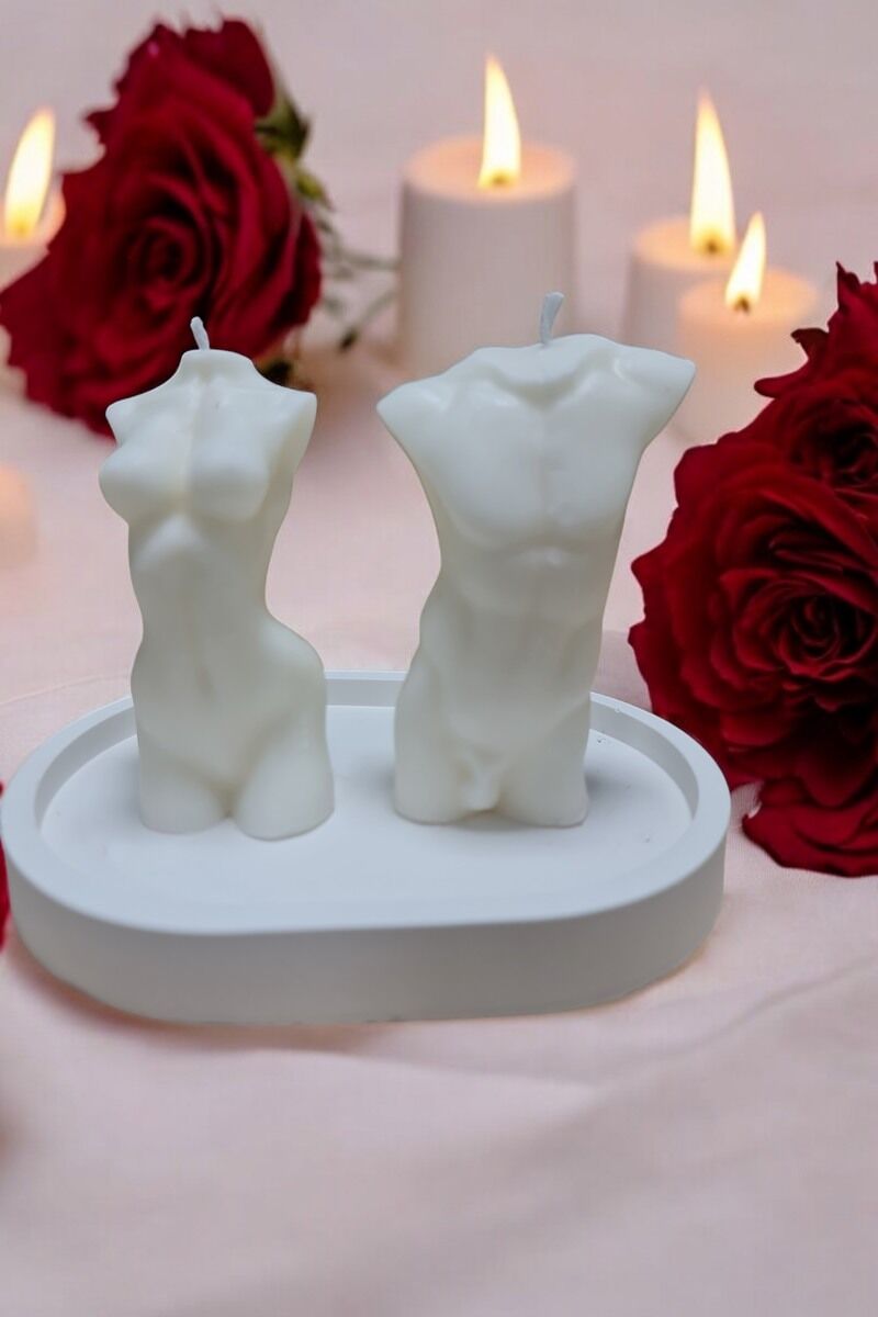 +18 Kadın&Erkek Beyaz Mum