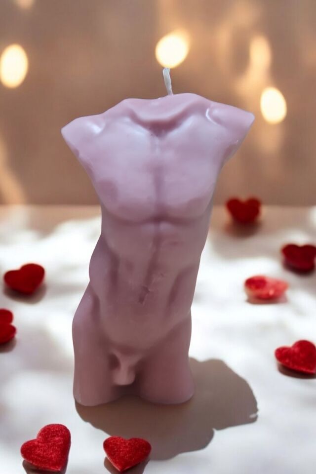 +18 Kadın&Erkek Pembe Mum