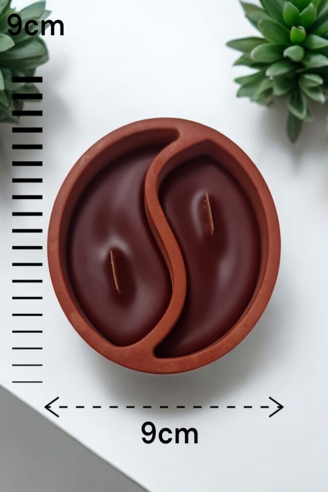 Beton Tai Chi Mum Kiremit Ahşap Fitilli