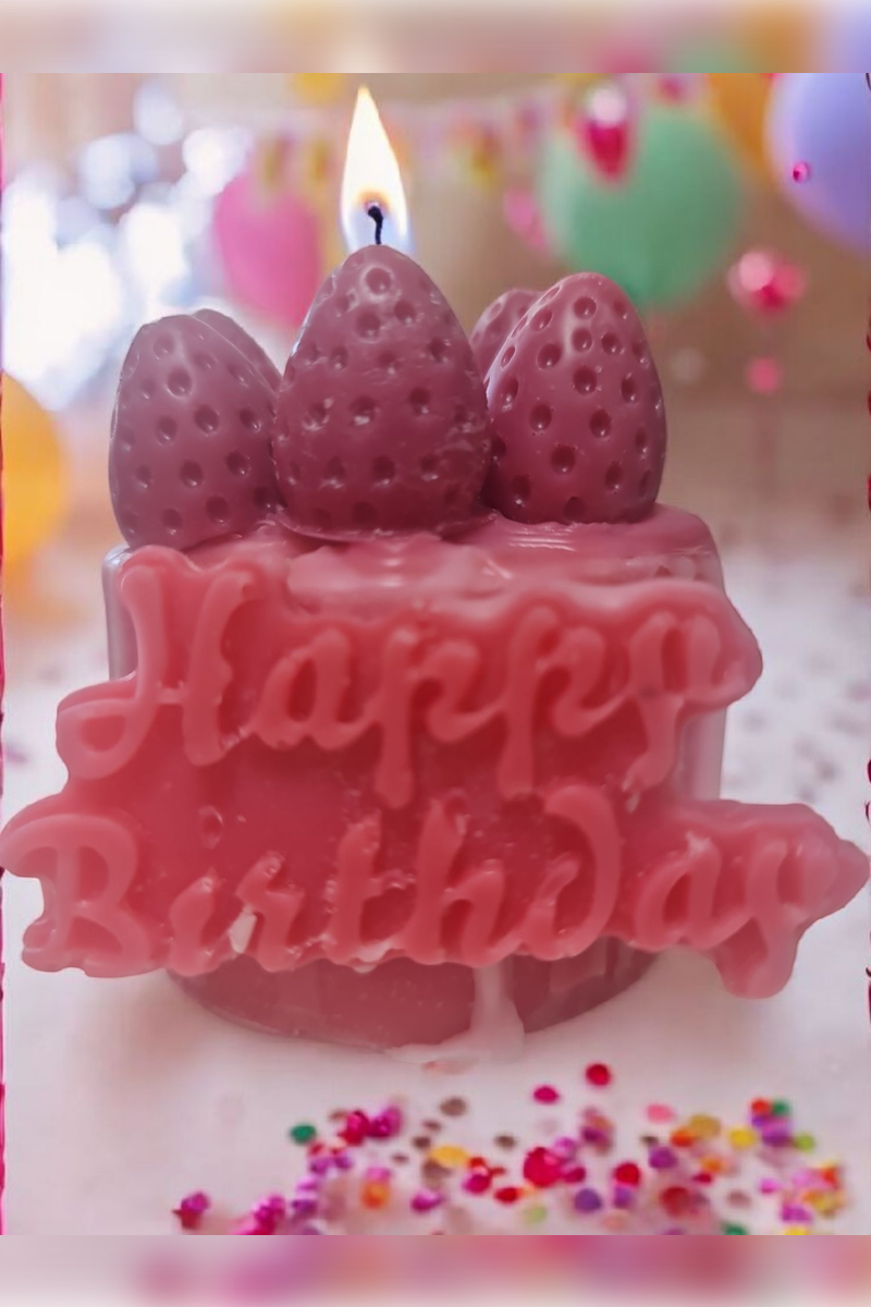 Happy Birthday Çiçekli Mum