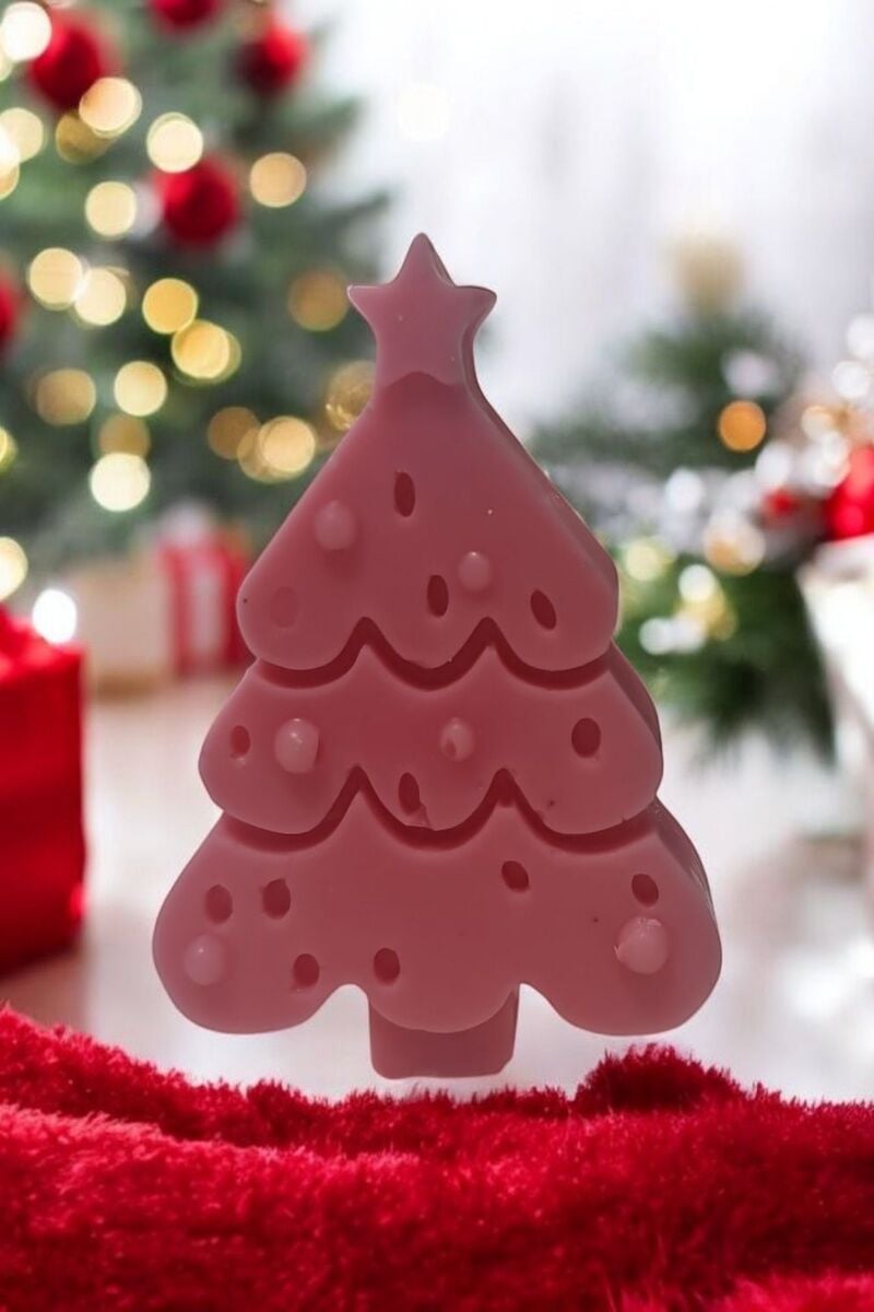 Yılbaşı Ağacı Kırmızı Küçük Mum