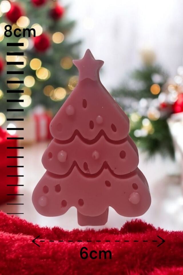 Yılbaşı Ağacı Kırmızı Küçük Mum