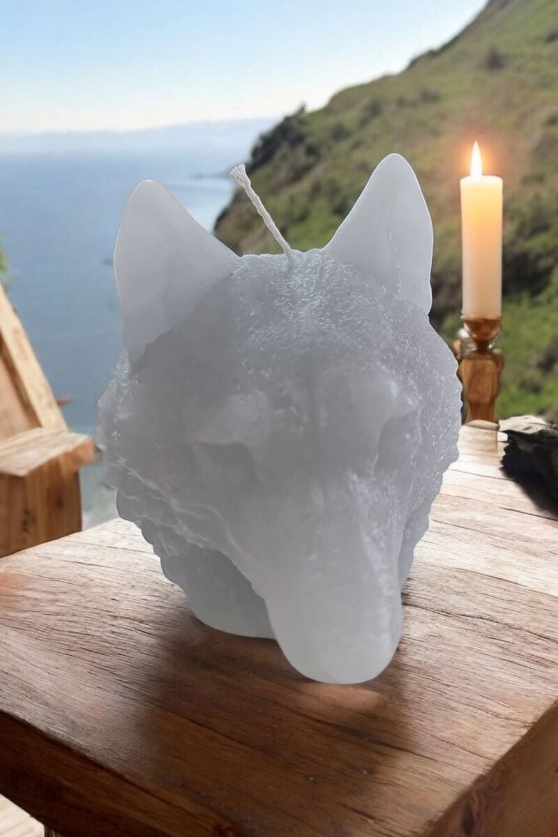 Kurt Şeffaf Beyaz Büyük Boy Mum