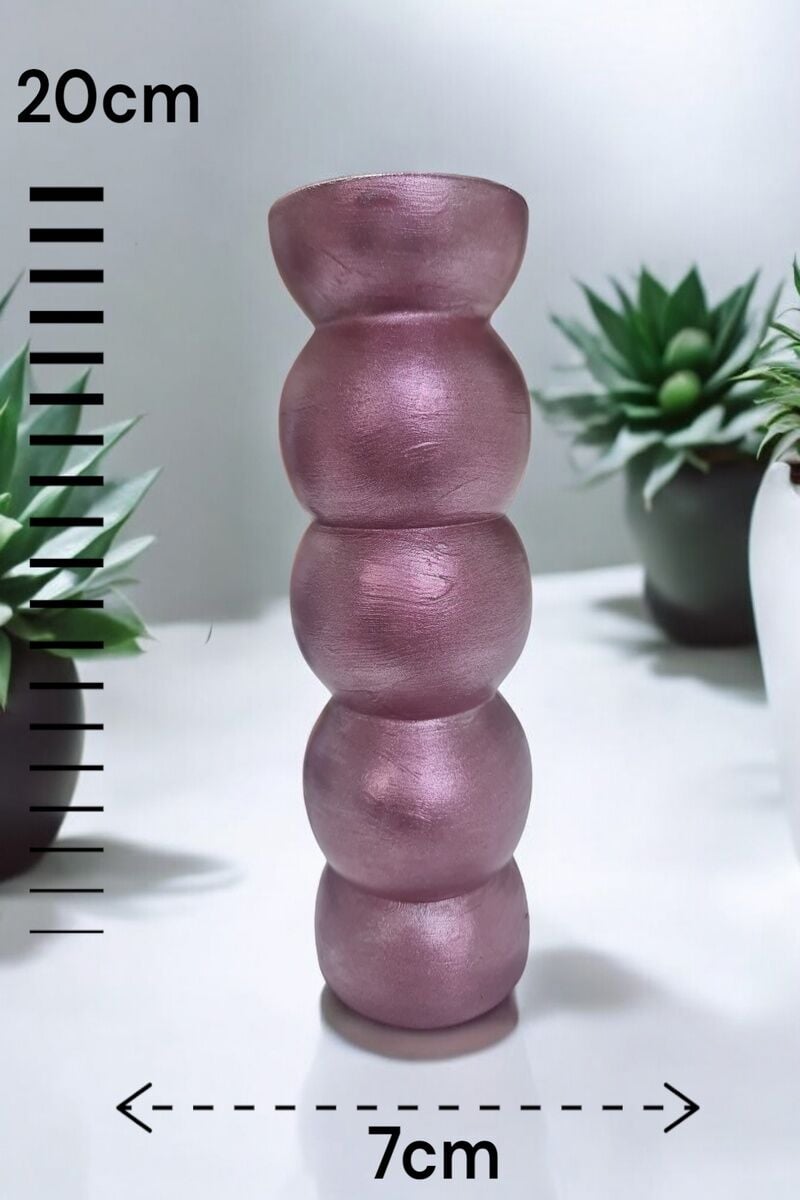 Yuvarlak Vazo Mürdüm Rengi