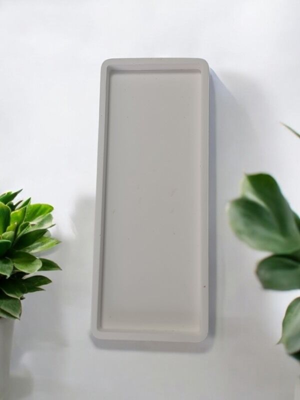 Dikdörtgen Beton Tepsi& Mum Altlığı