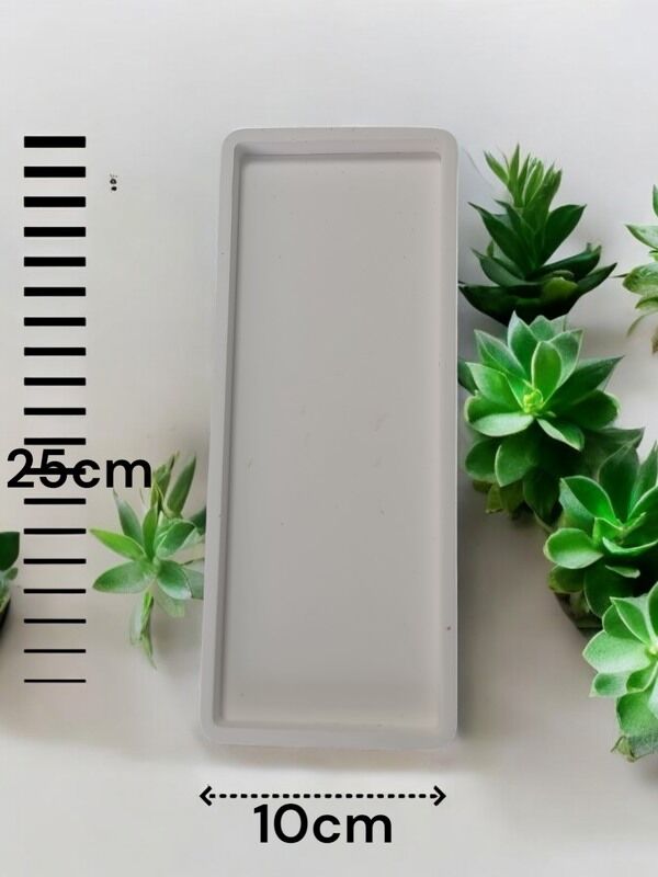 Dikdörtgen Beton Tepsi& Mum Altlığı