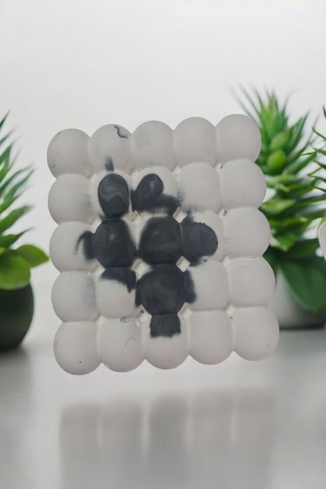 Beton Bubble Taş Dekor Siyah&Beyaz