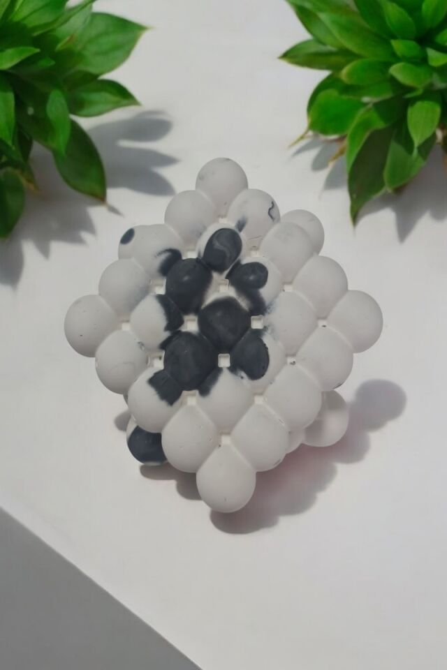 Beton Bubble Taş Dekor Siyah&Beyaz