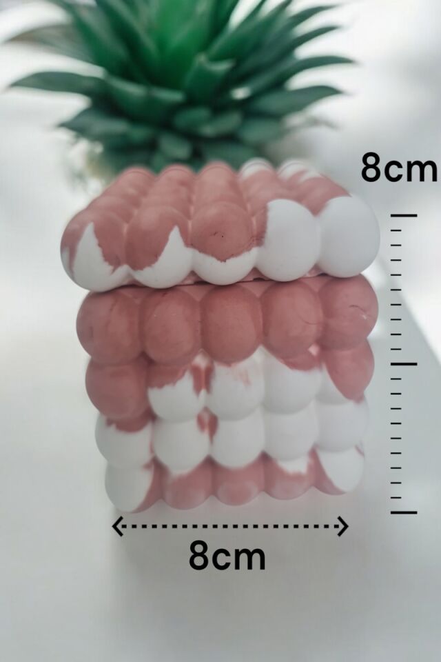 Beton Bubble Taş Dekor Pembe&Beyaz