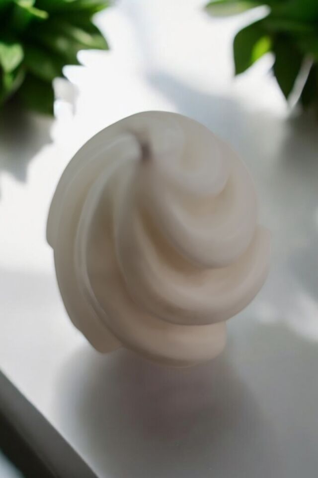 Spiral Kısa Beyaz Küçük Mum