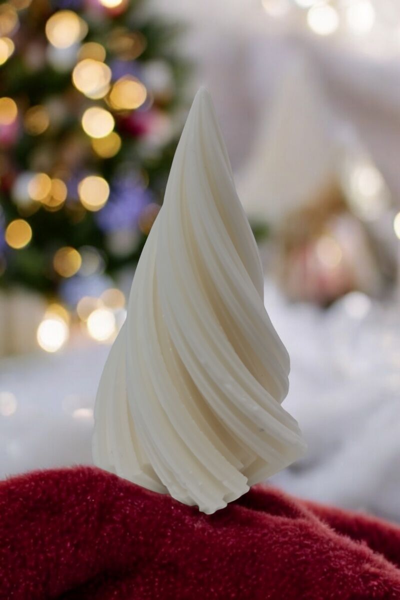 Spiral Uzun Beyaz Mum