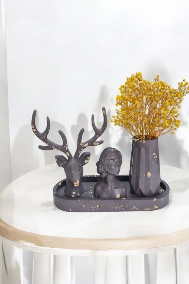 3lü Beton Dekor Set