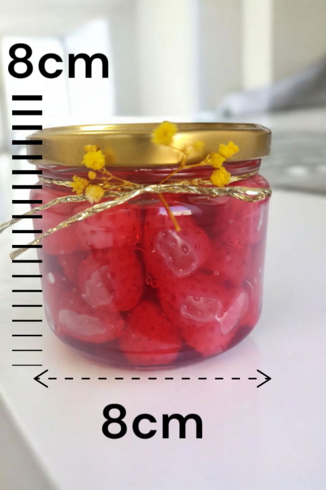 Mum Çilek Reçeli Kavanozu