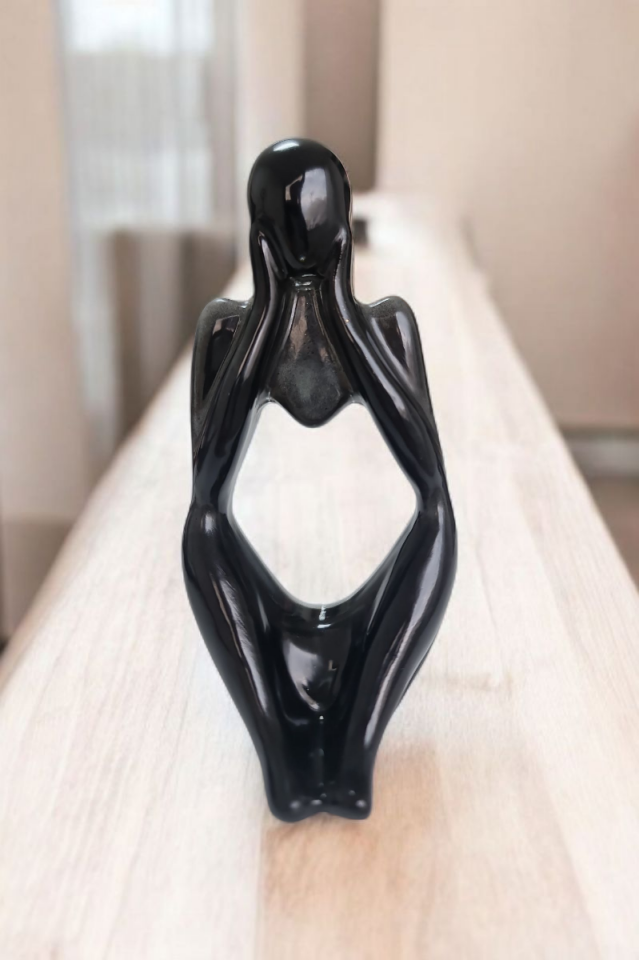 3lü Heykel Seti İnsan Figürlü Vücut Biblo