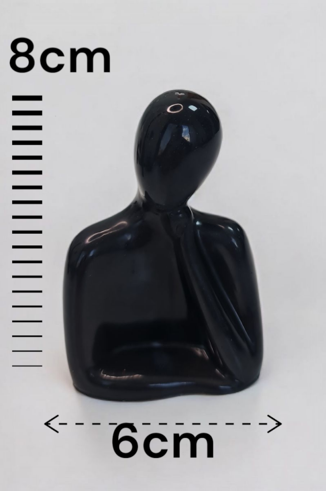 Anne Baba Cocuklar Biblo Epoksi Siyah