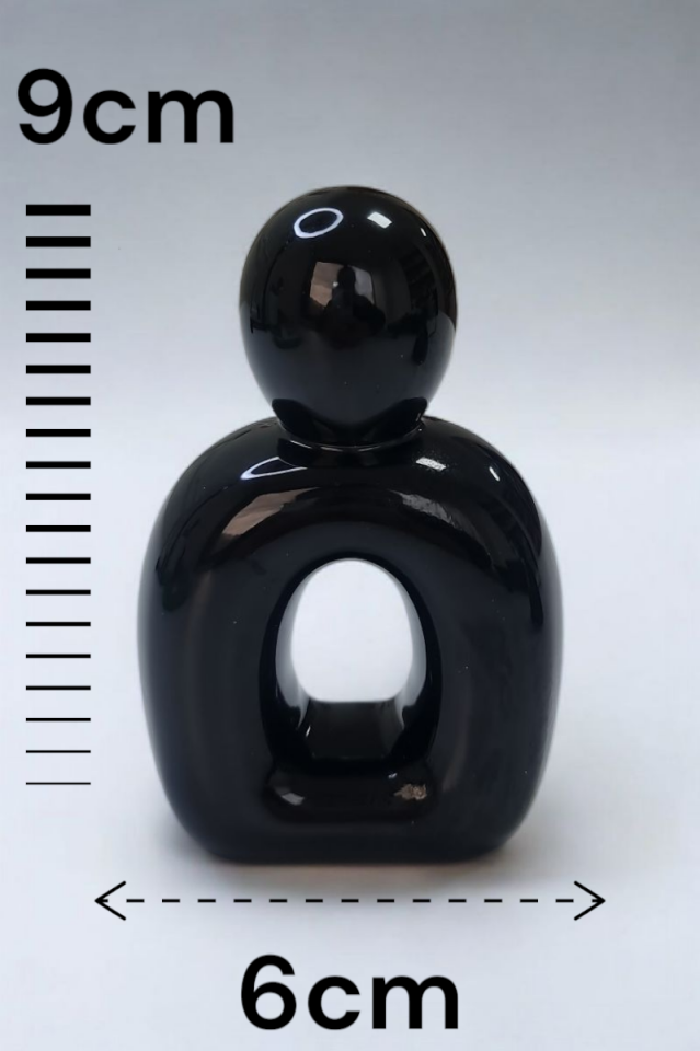 Soyut Aile Biblo Seti Epoksi Siyah