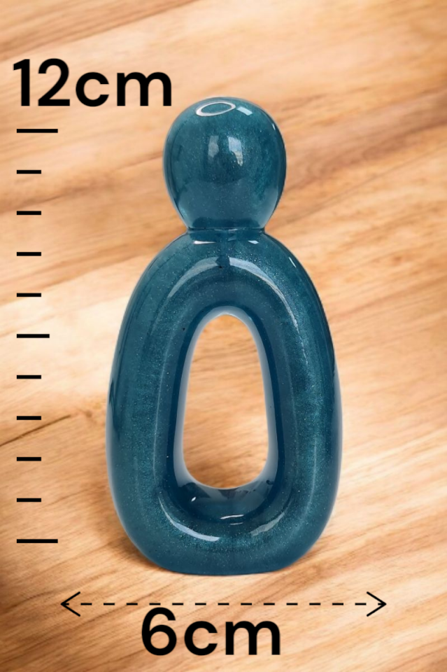 Soyut Aile Biblo Seti Epoksi Turkuaz