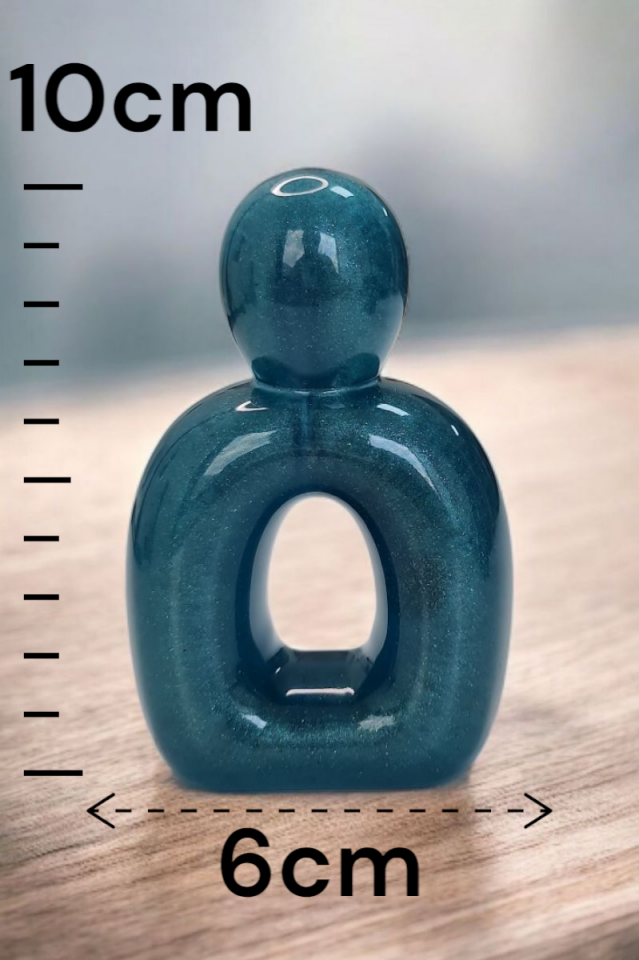 Soyut Aile Biblo Seti Epoksi Turkuaz