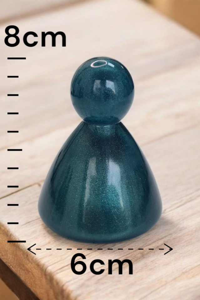 Soyut Aile Biblo Seti Epoksi Turkuaz