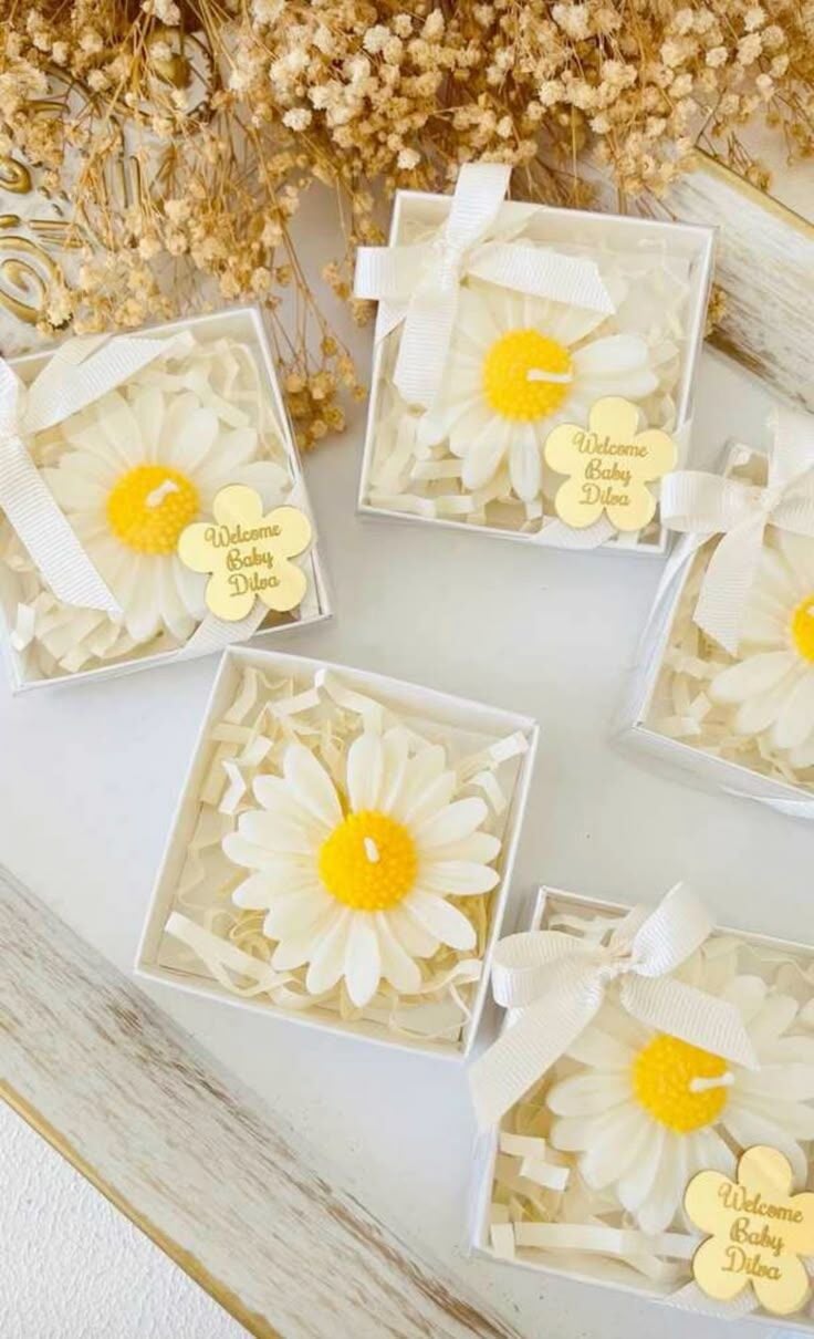 Papatya Görünümlü Kutulu Mum