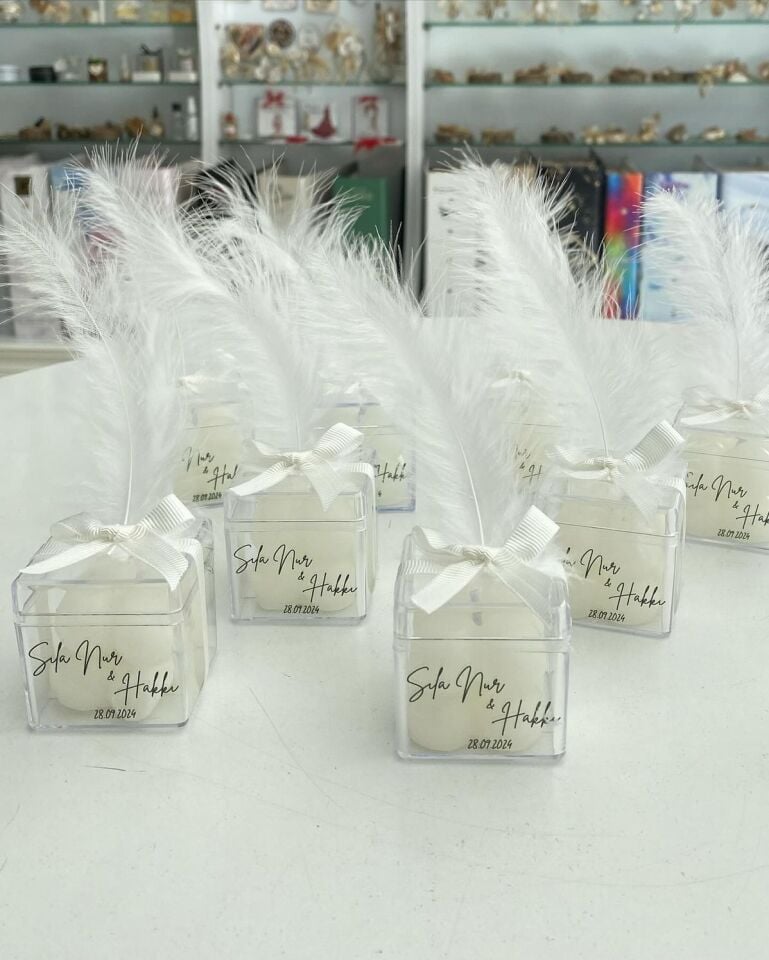 Tüylü Mini Kavanozda Mum