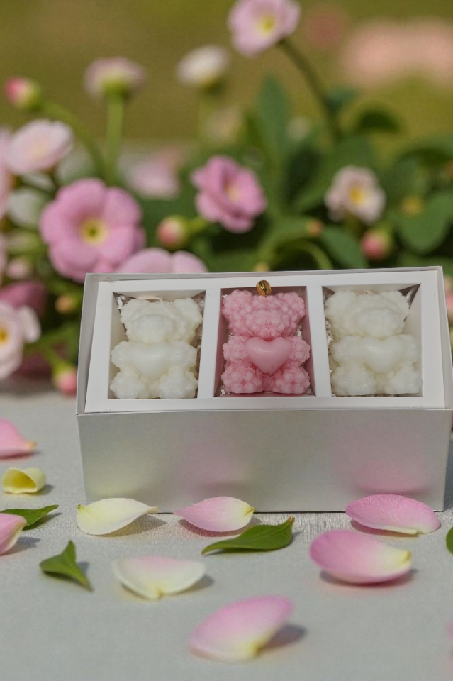 Love Bears Candle Set – 3’lü Ayıcık Mum