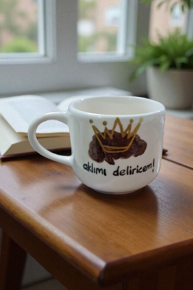 El Yapımı Seramik Prens Tasarım Kupa – Komik Yazılı Kahve Kupası – Özel Tasarım Handmade Mug